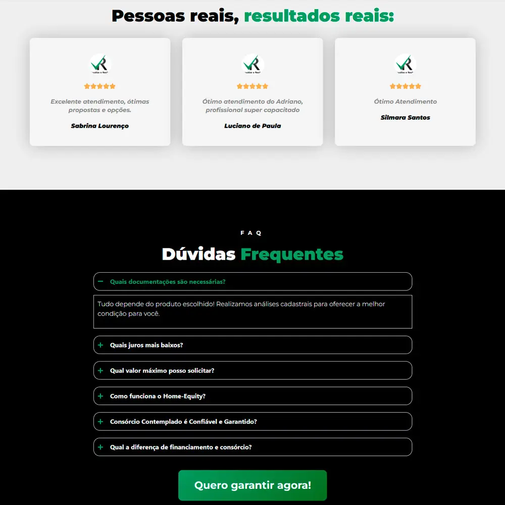 Landing page sao bernardo